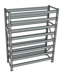 Стеллаж грузовой СГР 2000x1200x600 8 полок (без настила) Стеллаж грузовой СГР 2000x1200x600 8 полок (без настила)