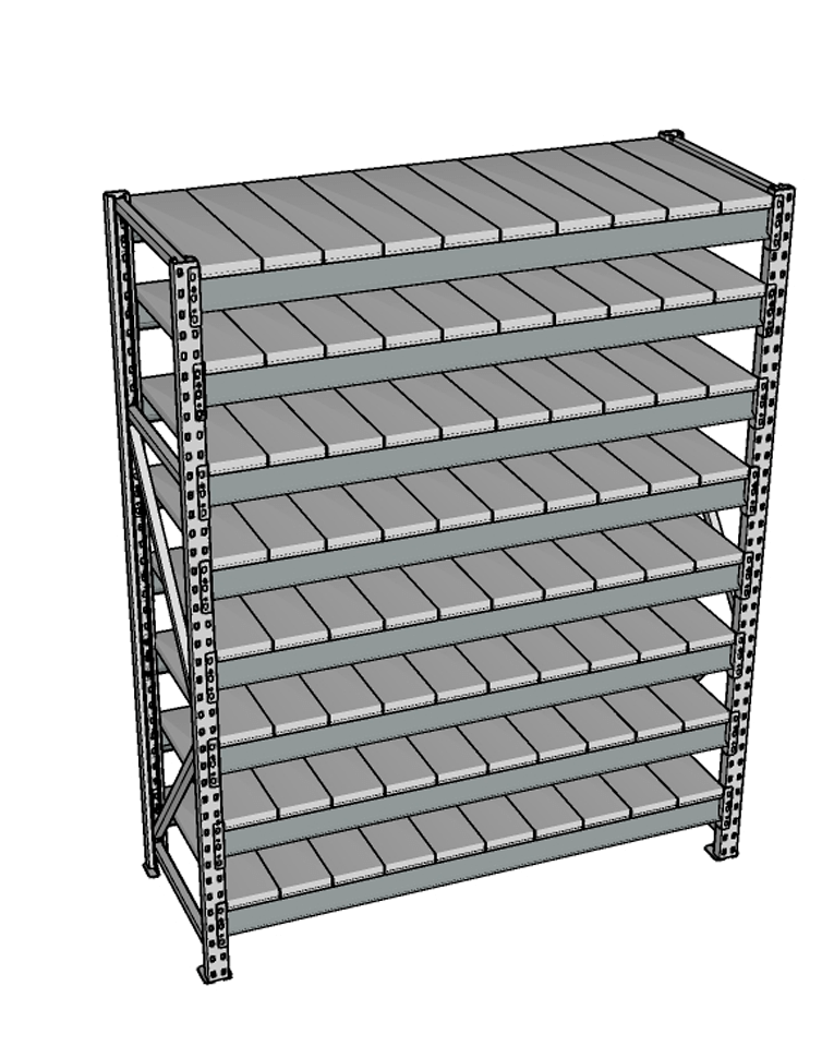 Стеллаж грузовой СГР 2500x1500x400 8 полок (металл) купить в Череповце Стеллаж грузовой СГР 2500x1500x400 8 полок (металл) купить в Череповце