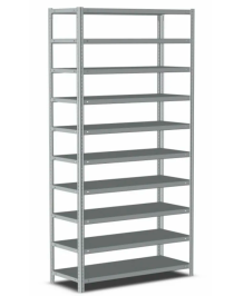 Стеллаж металлический Титан МС-500 1000х1000х300 10 полок Стеллаж металлический Титан МС-500 1000х1000х300 10 полок