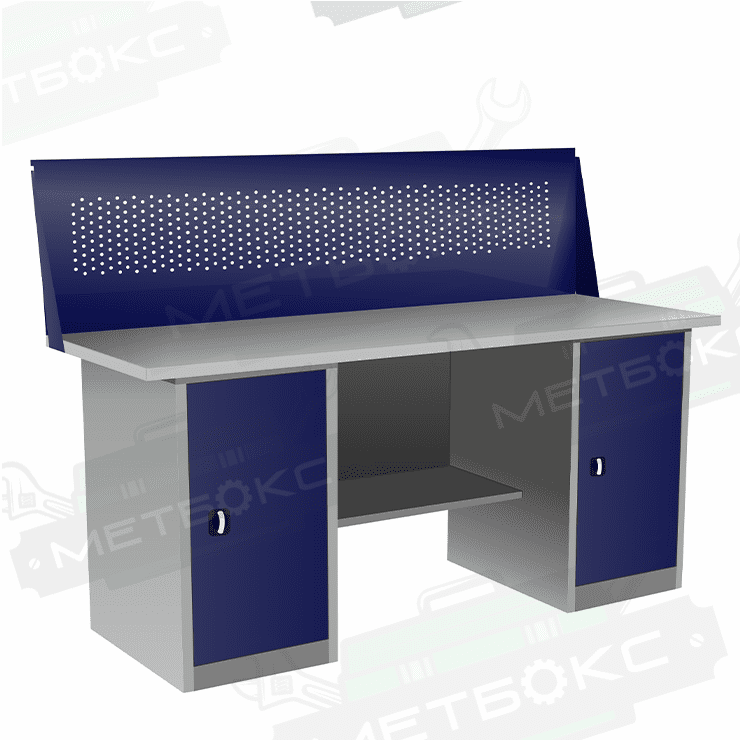 Верстак двухтумбовый ВП-5/1,6 с экраном купить в Череповце Верстак двухтумбовый ВП-5/1,6 с экраном купить в Череповце