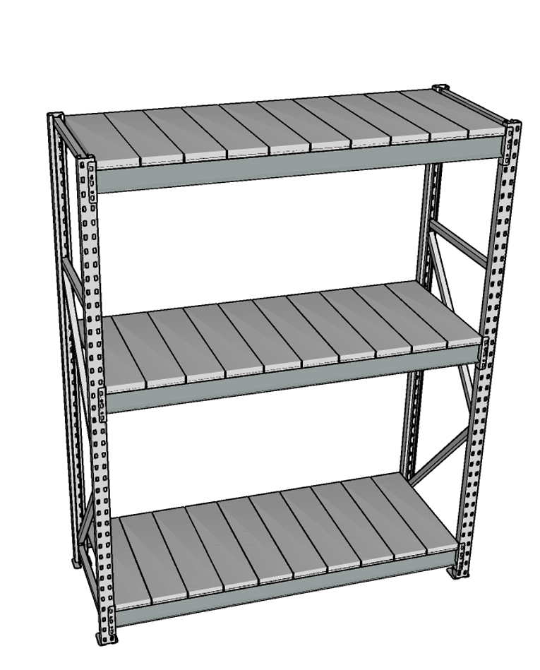 Стеллаж грузовой СГР 2000x1800x400 3 полки (металл) купить в Череповце Стеллаж грузовой СГР 2000x1800x400 3 полки (металл) купить в Череповце