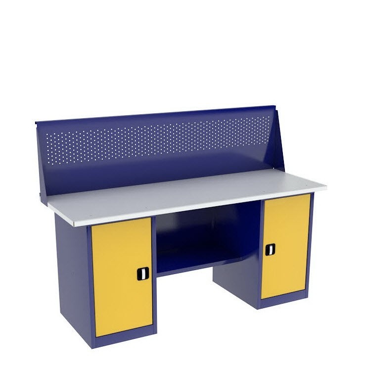 Верстак двухтумбовый ВП-5/1,9 с экраном купить в Череповце Верстак двухтумбовый ВП-5/1,9 с экраном купить в Череповце