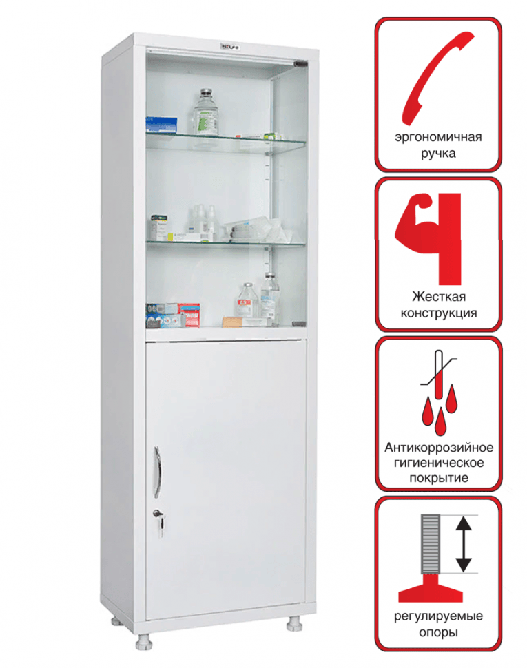Медицинский шкаф HILFE МД 1 1760/SG купить в Череповце Медицинский шкаф HILFE МД 1 1760/SG купить в Череповце