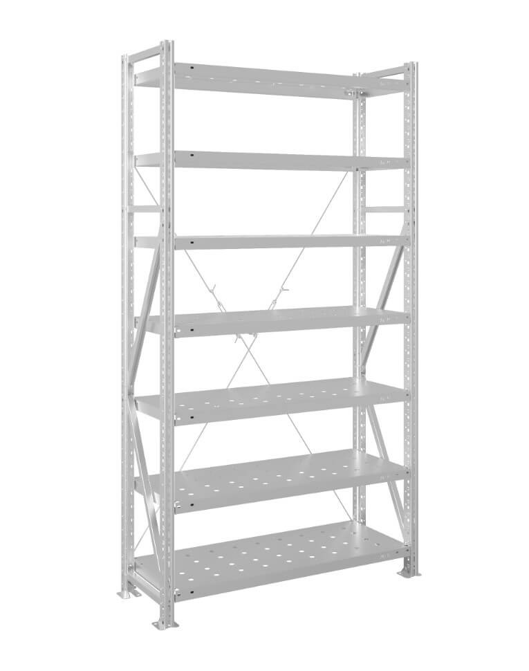 Стеллаж MS U 3000x1500x600 7 полок (200 кг, перф) купить в Череповце Стеллаж MS U 3000x1500x600 7 полок (200 кг, перф) купить в Череповце