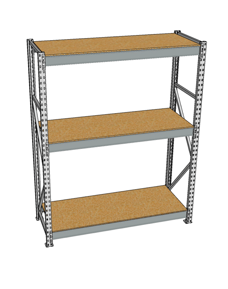 Стеллаж грузовой СГР 2500x1800x1000 3 полки (ДСП) купить в Череповце Стеллаж грузовой СГР 2500x1800x1000 3 полки (ДСП) купить в Череповце