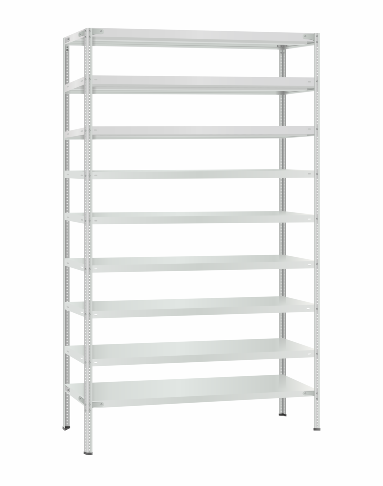 Стеллаж металлический Титан МС-500 3000х1200х500 9 полок купить в Череповце Стеллаж металлический Титан МС-500 3000х1200х500 9 полок купить в Череповце