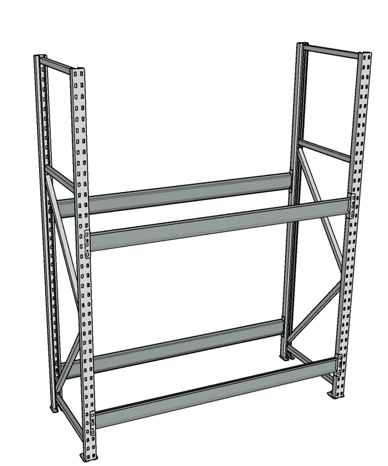 Стеллаж грузовой СГР 3000x2100x800 2 полки (без настила) купить в Череповце Стеллаж грузовой СГР 3000x2100x800 2 полки (без настила) купить в Череповце