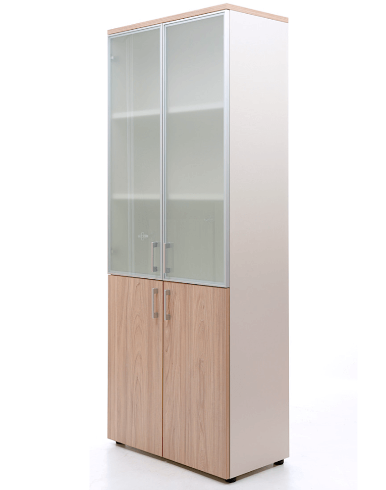 Шкаф NW 2080/2G со стеклом вяз натуральный/бежевый купить в Череповце