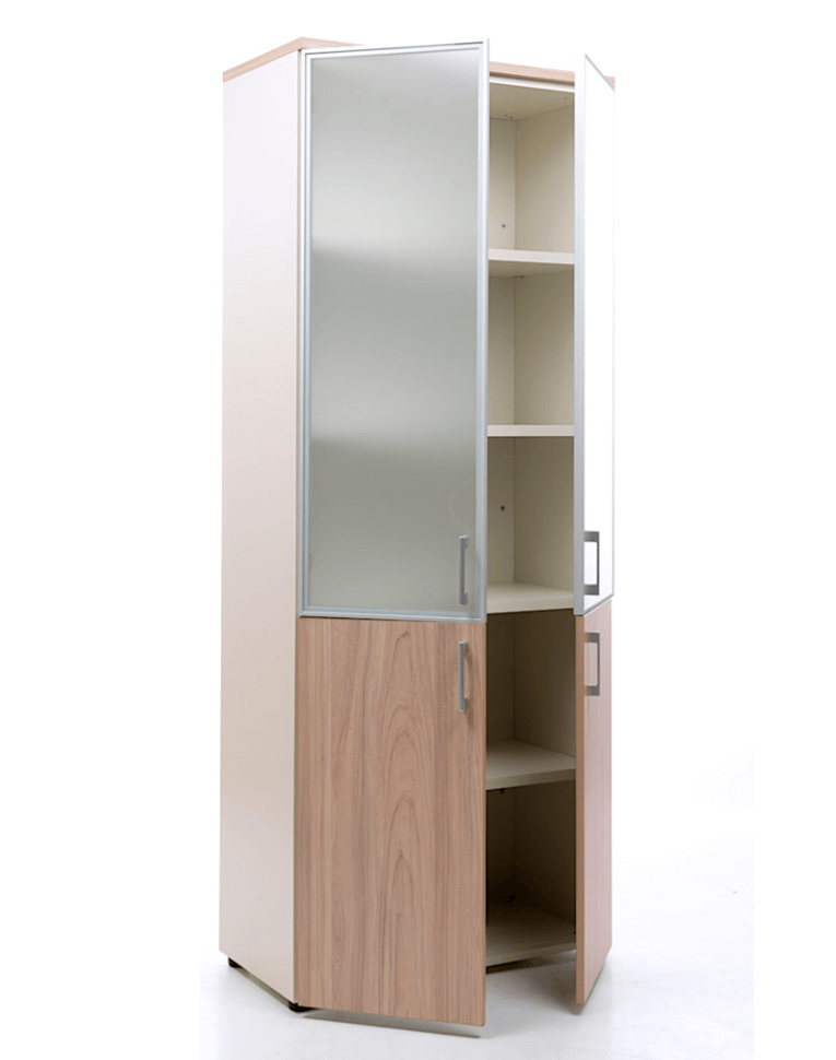 Шкаф NW 2080/2G со стеклом вяз натуральный/бежевый купить в Череповце