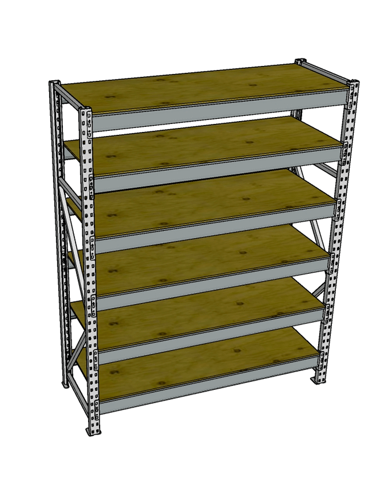 Стеллаж грузовой СГР 2000x900x400 6 полок (фанера) купить в Череповце Стеллаж грузовой СГР 2000x900x400 6 полок (фанера) купить в Череповце