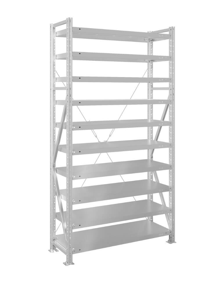 Стеллаж MS U 2000x1500x500 10 полок (150 кг, металл) купить в Череповце Стеллаж MS U 2000x1500x500 10 полок (150 кг, металл) купить в Череповце