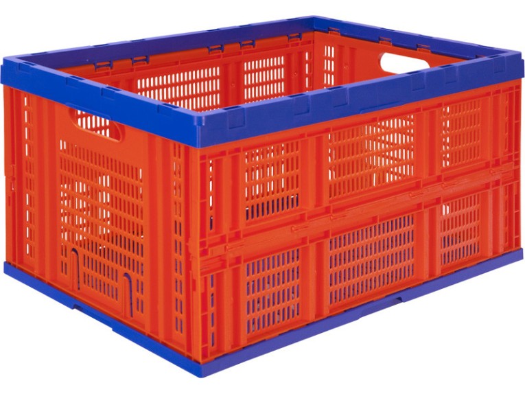 Ящик 600х400х310 перфорированный, складной красный купить в Череповце Ящик 600х400х310 перфорированный, складной красный купить в Череповце