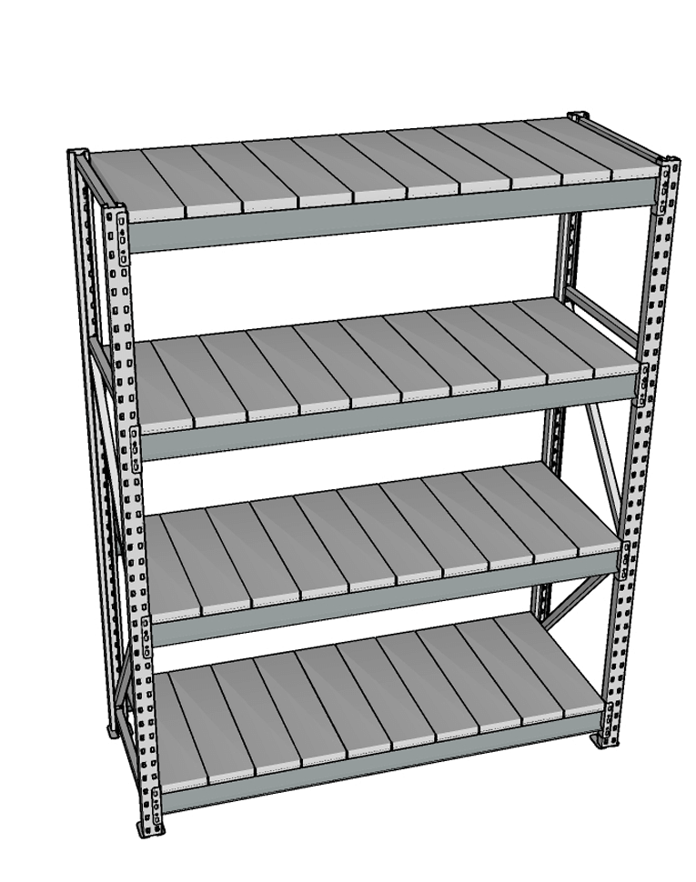 Стеллаж грузовой СГР 2000x900x800 4 полки (металл) купить в Череповце Стеллаж грузовой СГР 2000x900x800 4 полки (металл) купить в Череповце