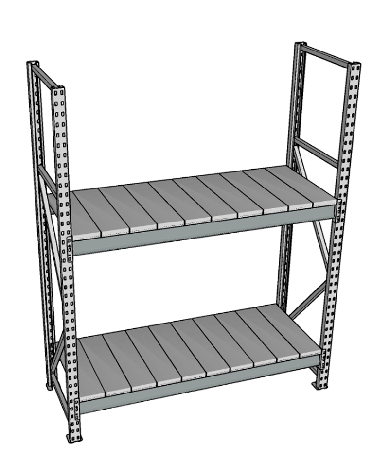 Стеллаж грузовой СГР 3000x1200x600 2 полки (металл) купить в Череповце Стеллаж грузовой СГР 3000x1200x600 2 полки (металл) купить в Череповце