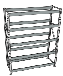 Стеллаж грузовой СГР 2000x1200x800 5 полок (без настила) Стеллаж грузовой СГР 2000x1200x800 5 полок (без настила)