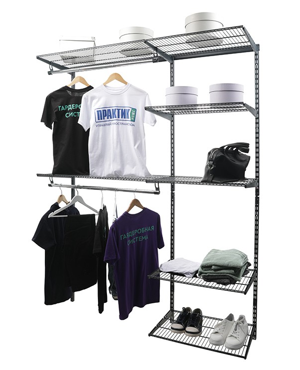 Гардеробная система Практик Home Optima G150 графит купить в Череповце Гардеробная система Практик Home Optima G150 графит купить в Череповце