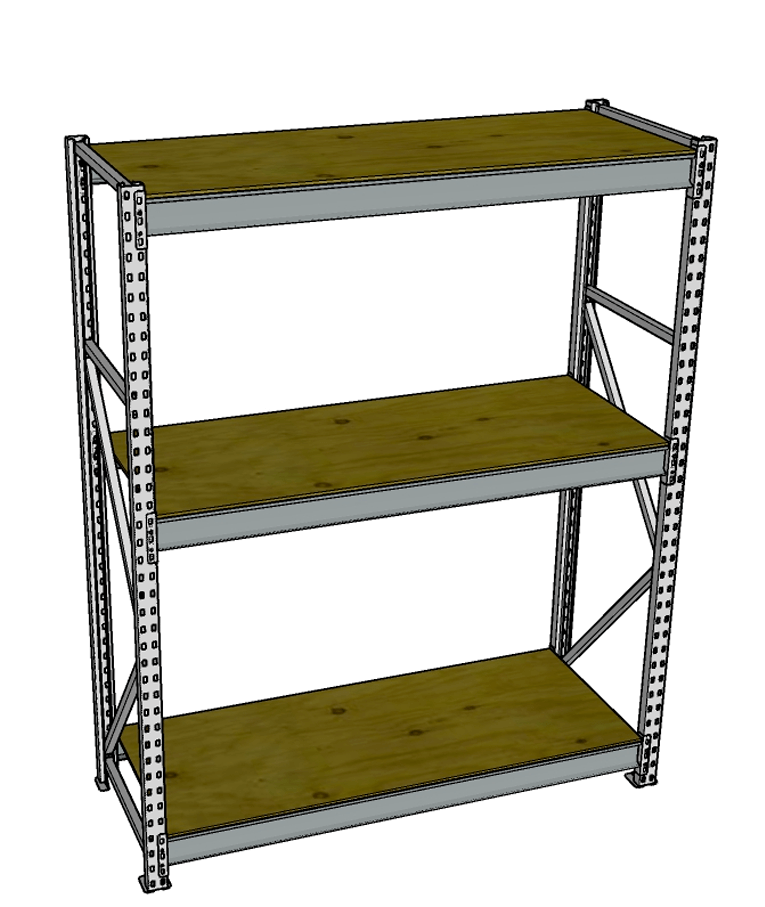Стеллаж грузовой СГР 2500x1200x1000 3 полки (фанера) купить в Череповце Стеллаж грузовой СГР 2500x1200x1000 3 полки (фанера) купить в Череповце