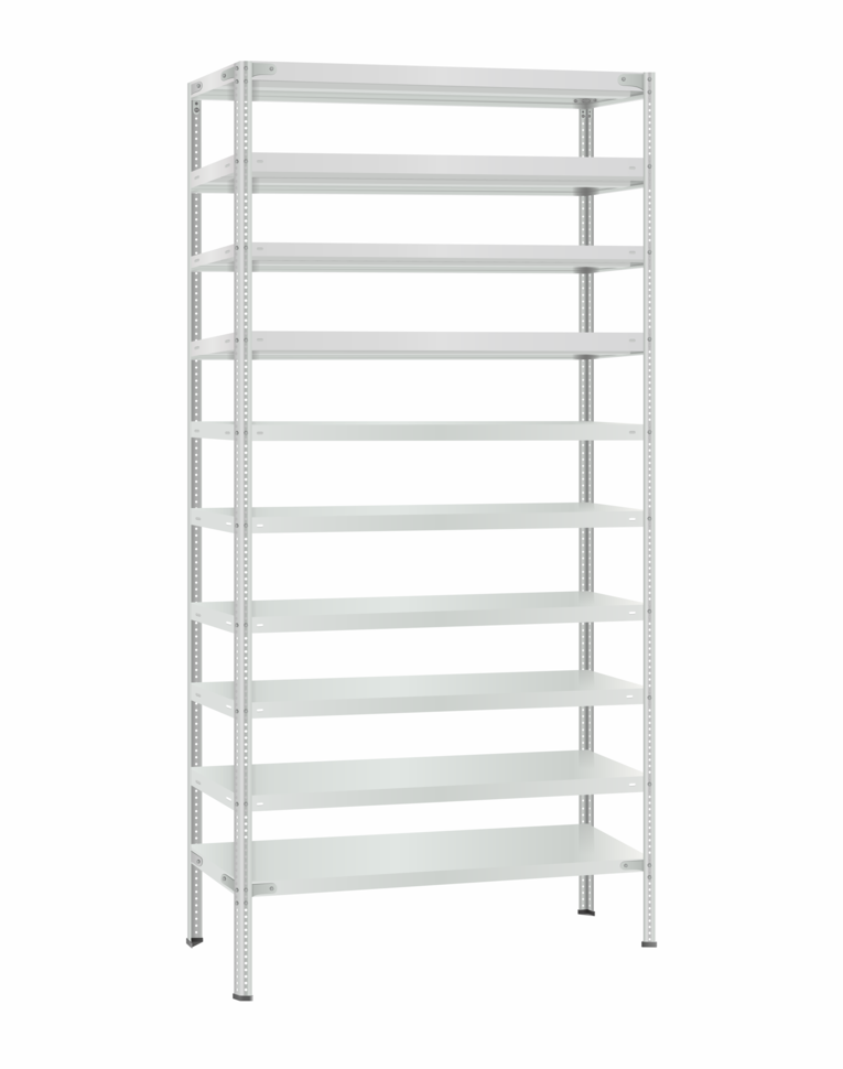 Стеллаж металлический Титан МС-500 2400х1000х400 10 полок купить в Череповце Стеллаж металлический Титан МС-500 2400х1000х400 10 полок купить в Череповце