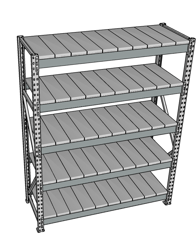 Стеллаж грузовой СГР 2500x1500x600 5 полок (металл) купить в Череповце Стеллаж грузовой СГР 2500x1500x600 5 полок (металл) купить в Череповце
