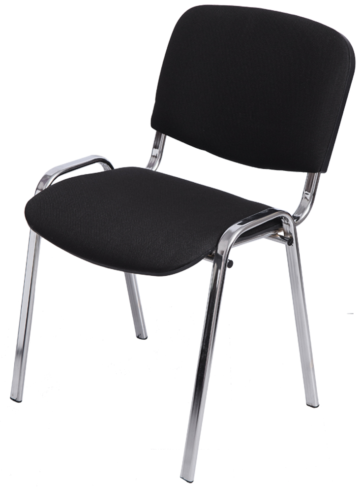 Стул Изо (черная ткань, хром) купить в Череповце Стул Изо (черная ткань, хром) купить в Череповце