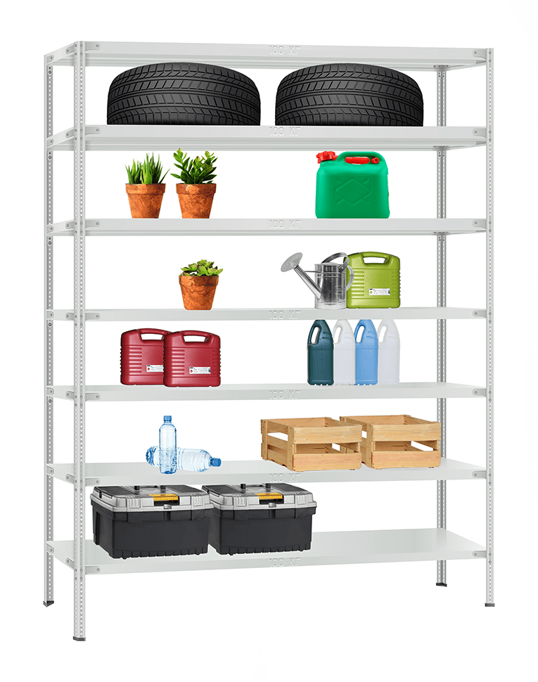 Стеллаж металлический Титан МС-900 2500x1000x600 7 полок купить в Череповце Стеллаж металлический Титан МС-900 2500x1000x600 7 полок купить в Череповце