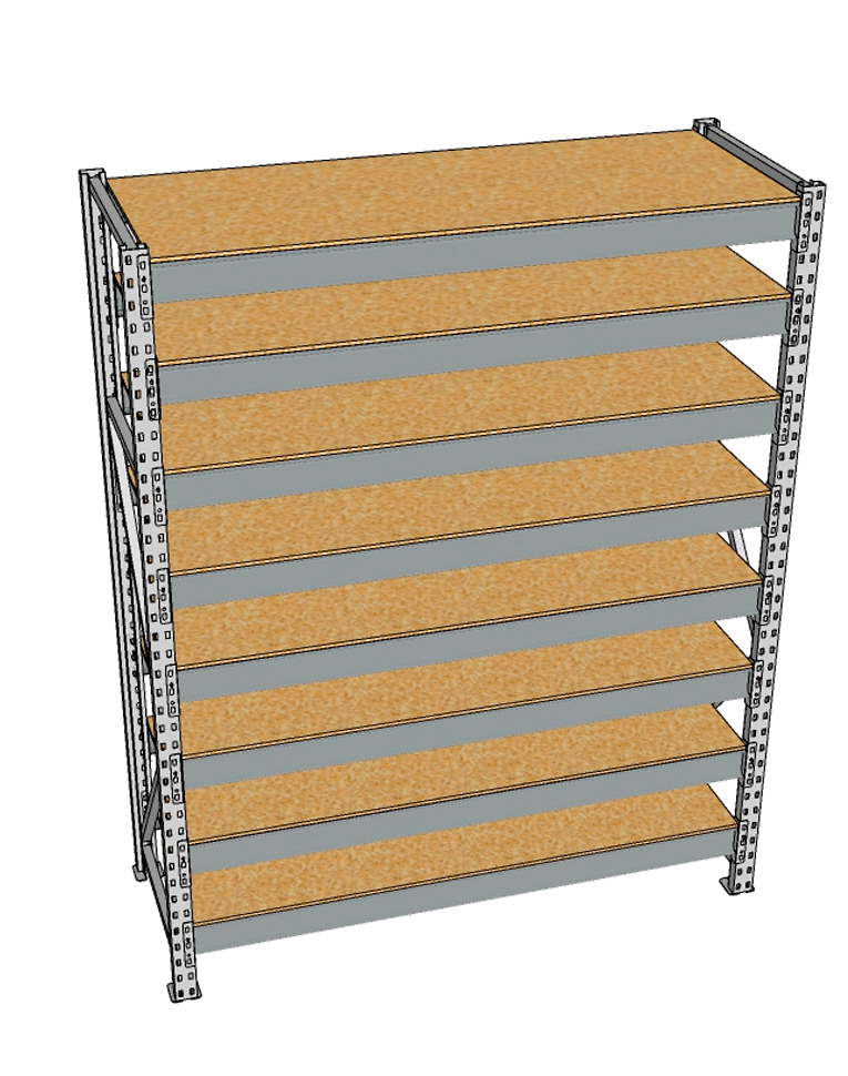 Стеллаж грузовой СГР 2500x1800x500 8 полок (ДСП) купить в Череповце Стеллаж грузовой СГР 2500x1800x500 8 полок (ДСП) купить в Череповце