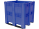 BoxPallet 1300х1150х1250 сплошной, на 3 полозьях синий купить в Череповце