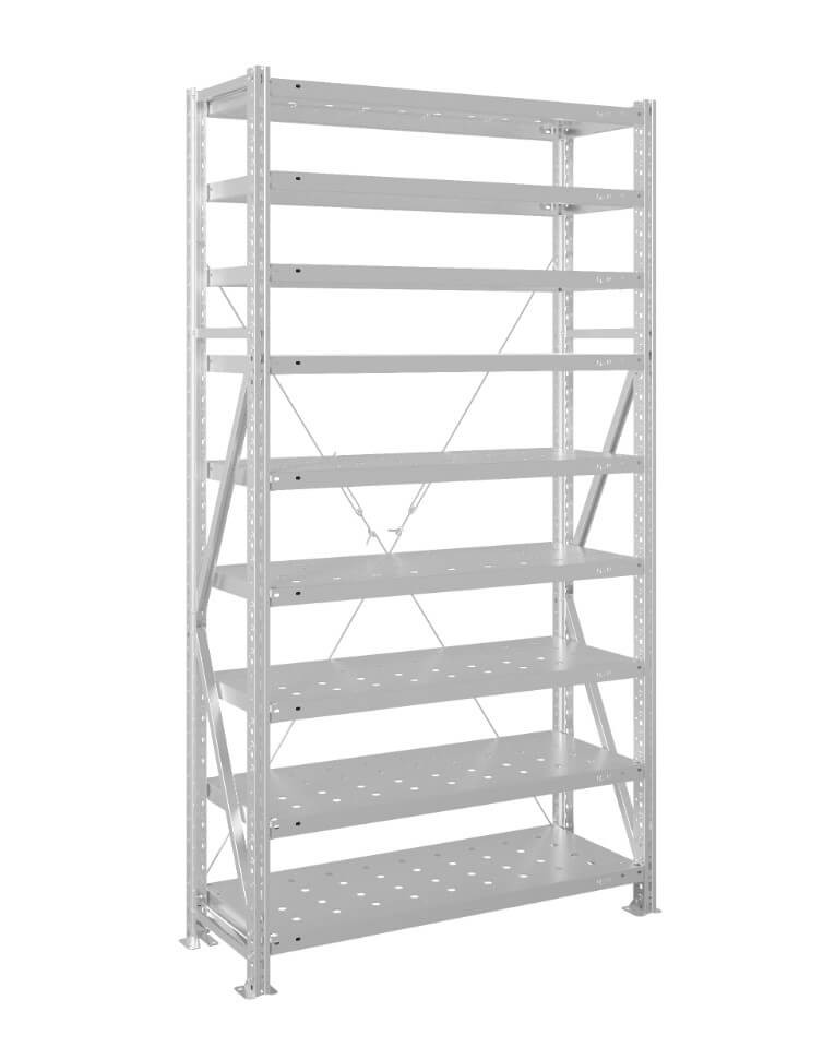 Стеллаж MS U 2000x1200x300 9 полок (180 кг, перф) купить в Череповце Стеллаж MS U 2000x1200x300 9 полок (180 кг, перф) купить в Череповце