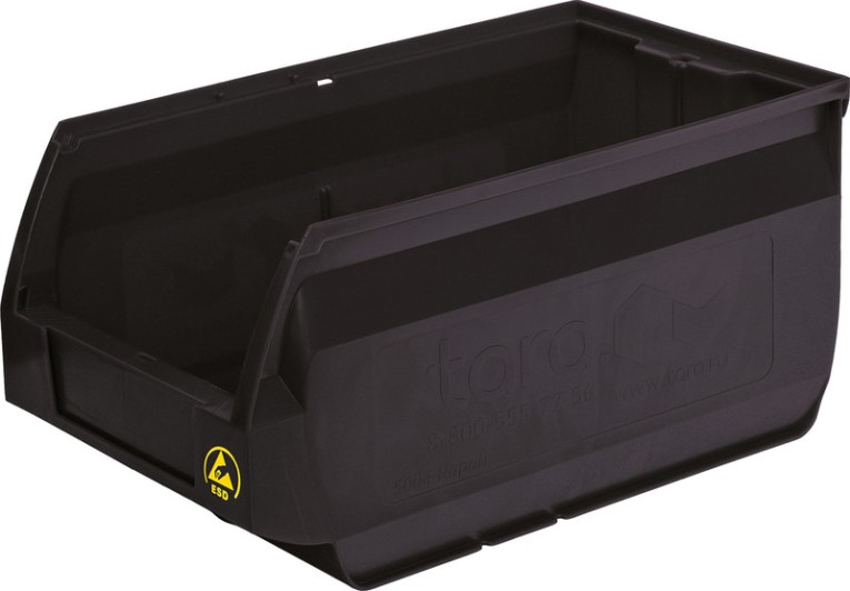 Ящик Napoli 400х230х200 PP, черный антистатичный купить в Череповце Ящик Napoli 400х230х200 PP, черный антистатичный купить в Череповце