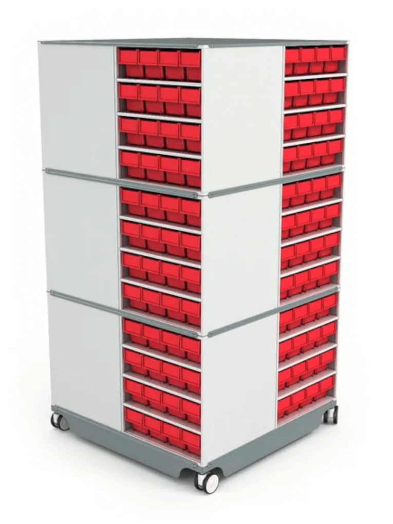 КП-02 Кассетница поворотная с красными ящиками купить в Череповце КП-02 Кассетница поворотная с красными ящиками купить в Череповце