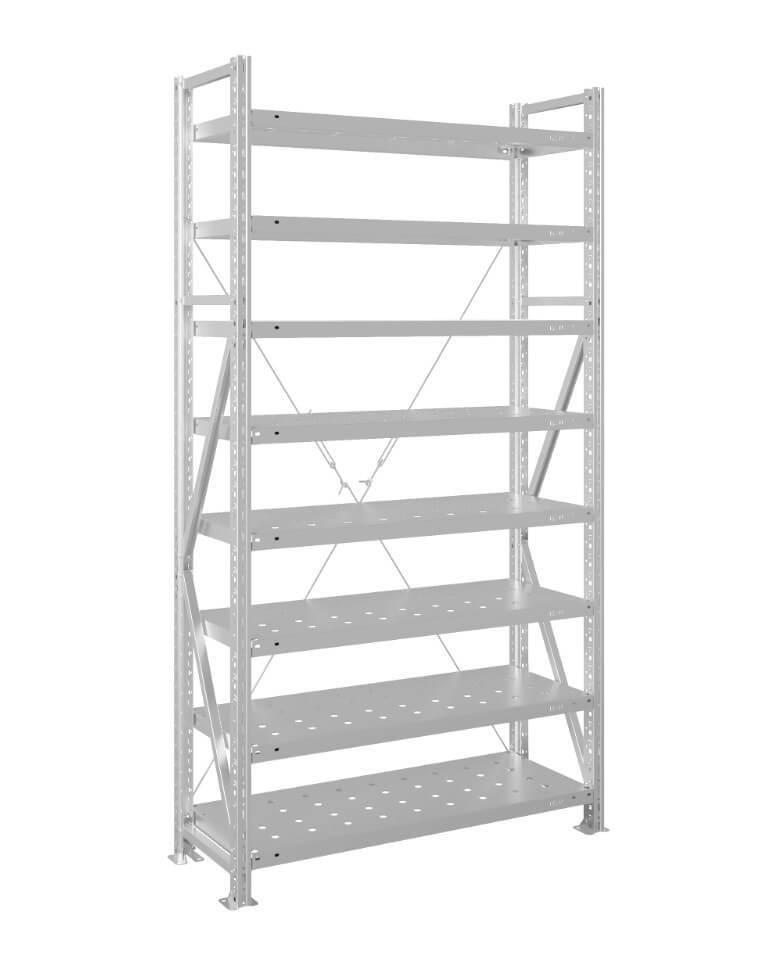 Стеллаж MS U 3000x1200x500 8 полок (400 кг, перф) купить в Череповце Стеллаж MS U 3000x1200x500 8 полок (400 кг, перф) купить в Череповце