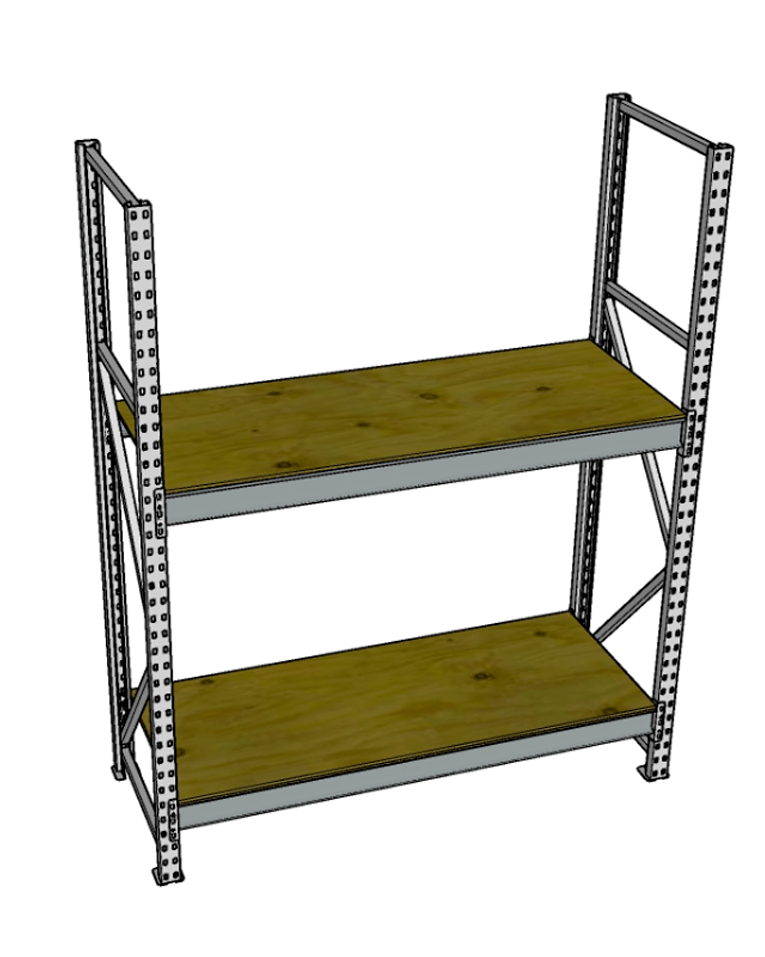Стеллаж грузовой СГР 2000x2100x500 2 полки (фанера) купить в Череповце Стеллаж грузовой СГР 2000x2100x500 2 полки (фанера) купить в Череповце