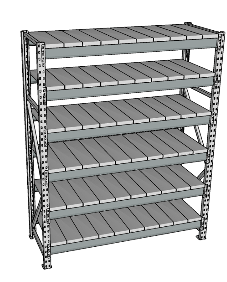 Стеллаж грузовой СГР 3000x2100x800 6 полок (металл) купить в Череповце Стеллаж грузовой СГР 3000x2100x800 6 полок (металл) купить в Череповце