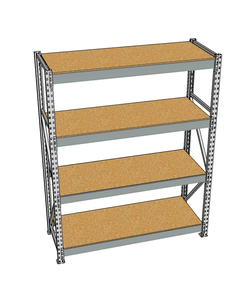 Стеллаж грузовой СГР 2500x2100x1000 4 полки (ДСП) купить в Череповце Стеллаж грузовой СГР 2500x2100x1000 4 полки (ДСП) купить в Череповце