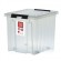 Контейнер Rox Box Original 50 (500х390х390 мм с крышкой и клипсами, на роликах, прозрачный) купить в Череповце