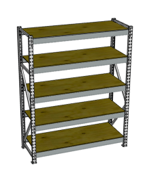 Стеллаж грузовой СГР 3000x900x500 5 полок (фанера)