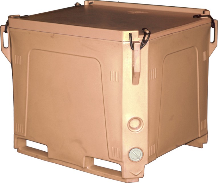 Контейнер 915х715х765 мм бежевый с крышкой купить в Череповце