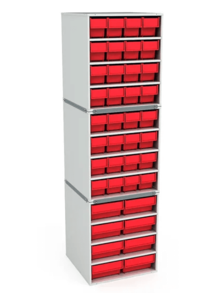 Стационарная кассетница ДиКом (на 3 яруса) с красными ящиками купить в Череповце Стационарная кассетница ДиКом (на 3 яруса) с красными ящиками купить в Череповце