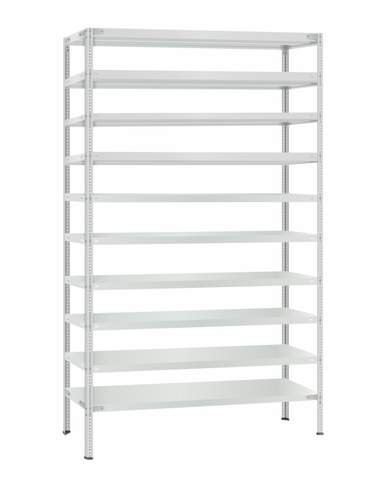 Стеллаж металлический Титан МС-500 2400х1200х300 10 полок купить в Череповце Стеллаж металлический Титан МС-500 2400х1200х300 10 полок купить в Череповце