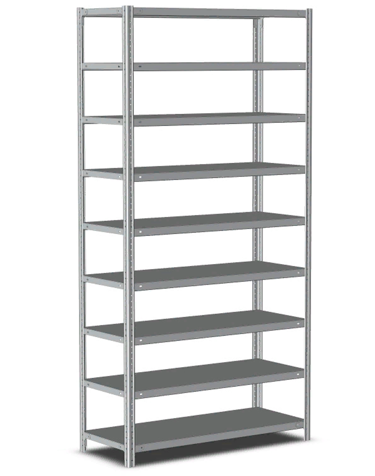 Стеллаж металлический Титан МС-500 2200х700х400 9 полок купить в Череповце Стеллаж металлический Титан МС-500 2200х700х400 9 полок купить в Череповце