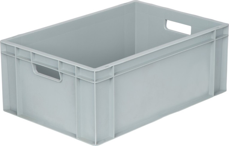 Ящик 600х400х230 сплошной, с ручками, дно с усилением, серый B-4622 купить в Череповце Ящик 600х400х230 сплошной, с ручками, дно с усилением, серый B-4622 купить в Череповце