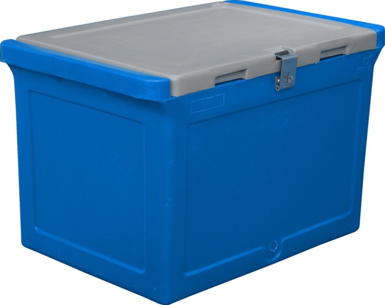 Контейнер 645х405х420 мм синий с крышкой купить в Череповце Контейнер 645х405х420 мм синий с крышкой купить в Череповце