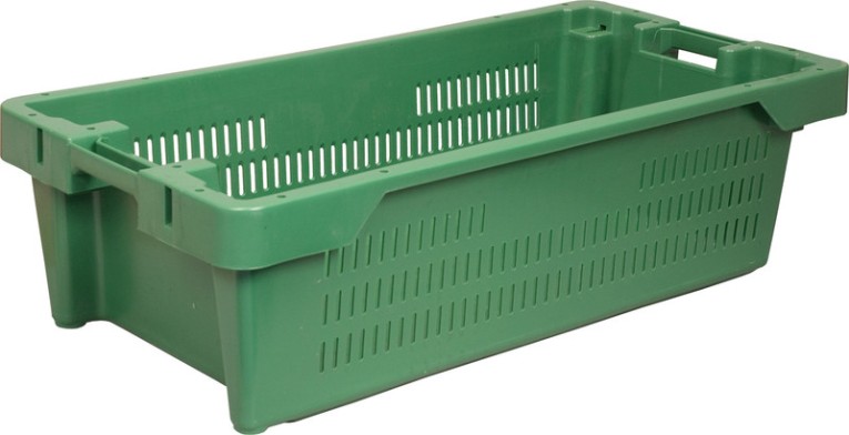 Ящик рыбный 800х400х225 перфорированный дно сплошное зеленый купить в Череповце Ящик рыбный 800х400х225 перфорированный дно сплошное зеленый купить в Череповце