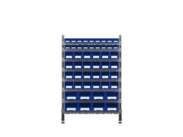 Стеллаж для пластиковых лотков SORTEX двухсторонний 1500x1000x800.06 купить в Череповце Стеллаж для пластиковых лотков SORTEX двухсторонний 1500x1000x800.06 купить в Череповце