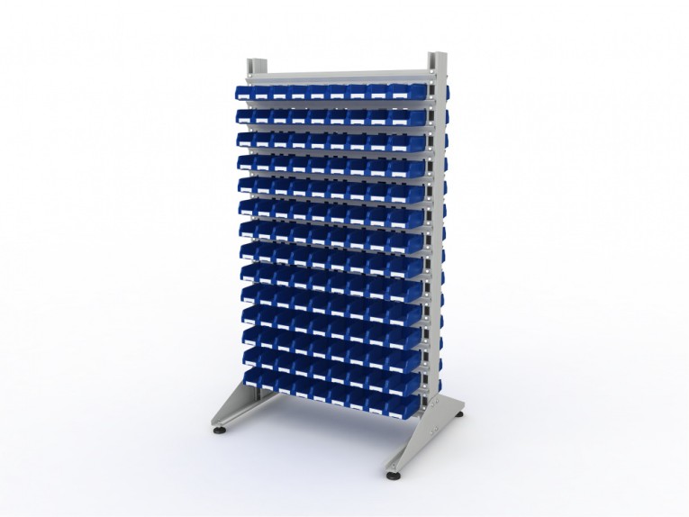 Стеллаж для пластиковых лотков SORTEX двухсторонний 1800x1000x800.01 купить в Череповце Стеллаж для пластиковых лотков SORTEX двухсторонний 1800x1000x800.01 купить в Череповце