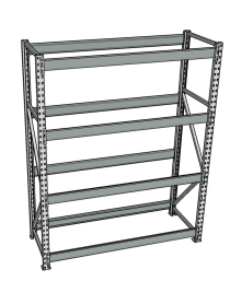 Стеллаж грузовой СГР 3000x2100x1000 4 полки (без настила) Стеллаж грузовой СГР 3000x2100x1000 4 полки (без настила)