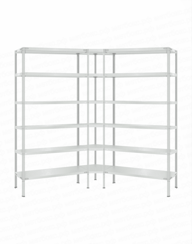 Стеллаж угловой 2000х1800х1800 (6 ярусов глубиной 600мм) купить в Череповце Стеллаж угловой 2000х1800х1800 (6 ярусов глубиной 600мм) купить в Череповце