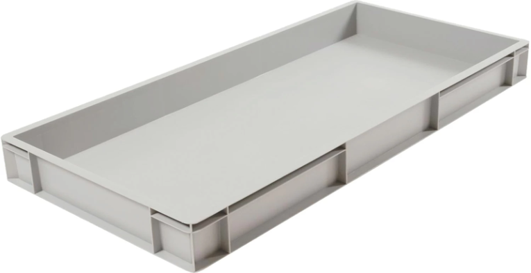 Ящик 1000х400х120 сплошной, без ручек, дно с усилением, серый B-4011 купить в Череповце Ящик 1000х400х120 сплошной, без ручек, дно с усилением, серый B-4011 купить в Череповце