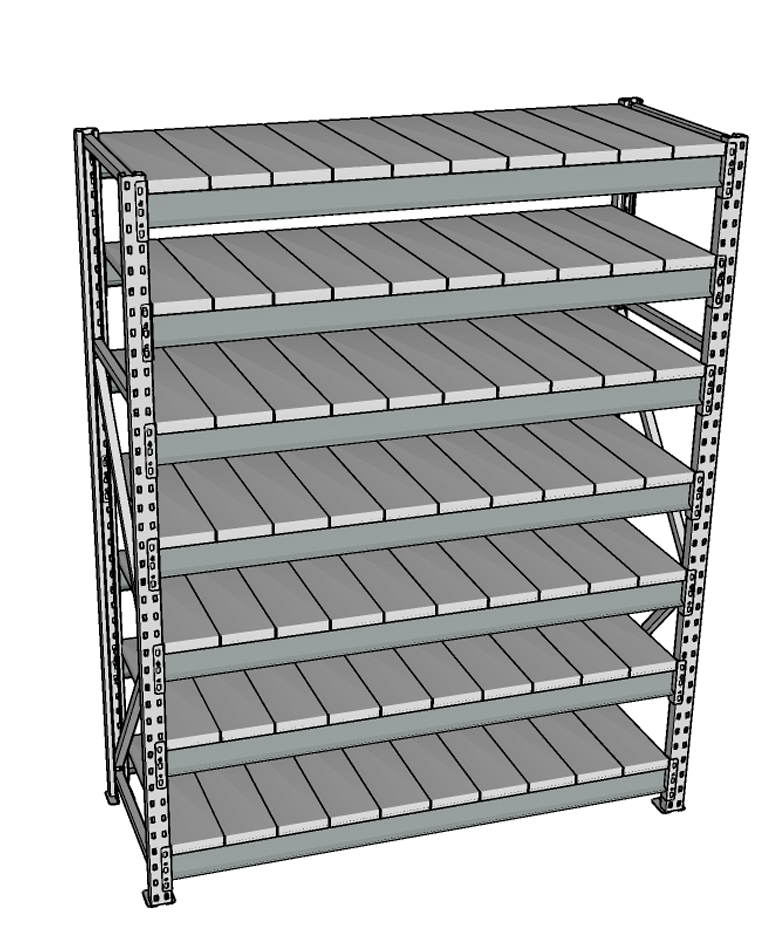 Стеллаж грузовой СГР 2500x900x800 7 полок (металл) купить в Череповце Стеллаж грузовой СГР 2500x900x800 7 полок (металл) купить в Череповце