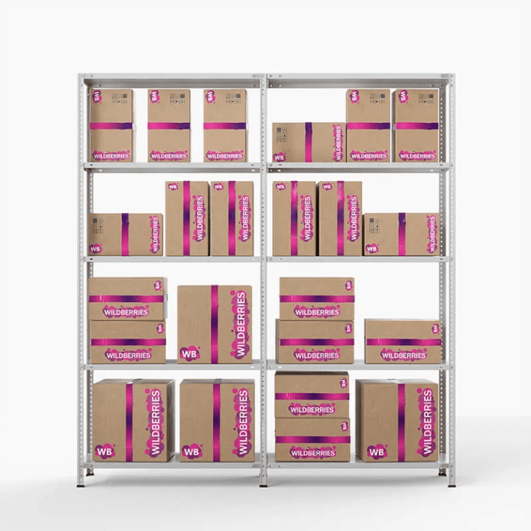 Стеллаж ПВЗ Wildberries 2000х2000х400 5 полок купить в Череповце Стеллаж ПВЗ Wildberries 2000х2000х400 5 полок купить в Череповце